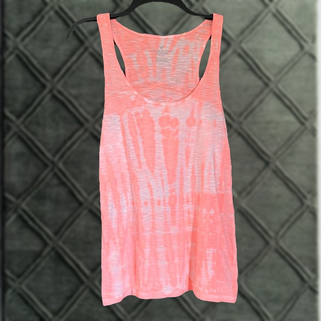 American Eagle Outfitters VINTAGE American Eagle Outfitters Tank Top Women’s Large Orange Tie Dye Racerback Festival Bohemian Beach Hippie Sleeveless Shirt Size L / US 10 / IT 46 - 1 Thumbnail