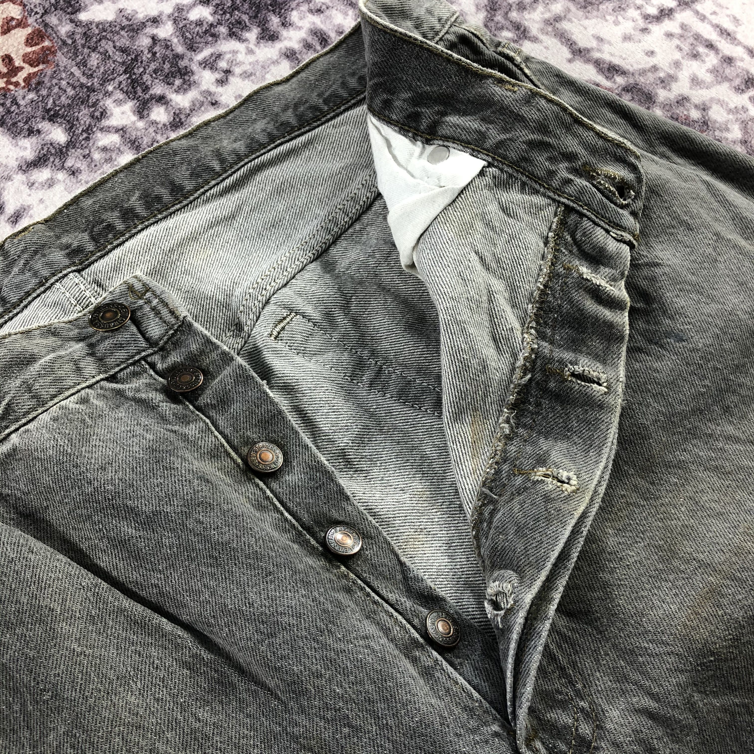 Levi's Vintage Faded Black Levis 501 Jeans-JM2908 Size US 36 / EU 52 - 12 Thumbnail