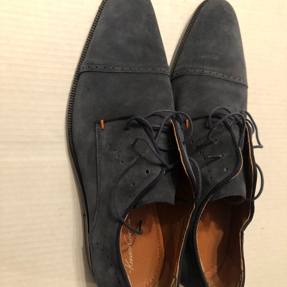 Kenneth Cole Kenneth Cole men's blue leather dress shoes size: 13 Size US 13 / EU 46 - 3 Thumbnail