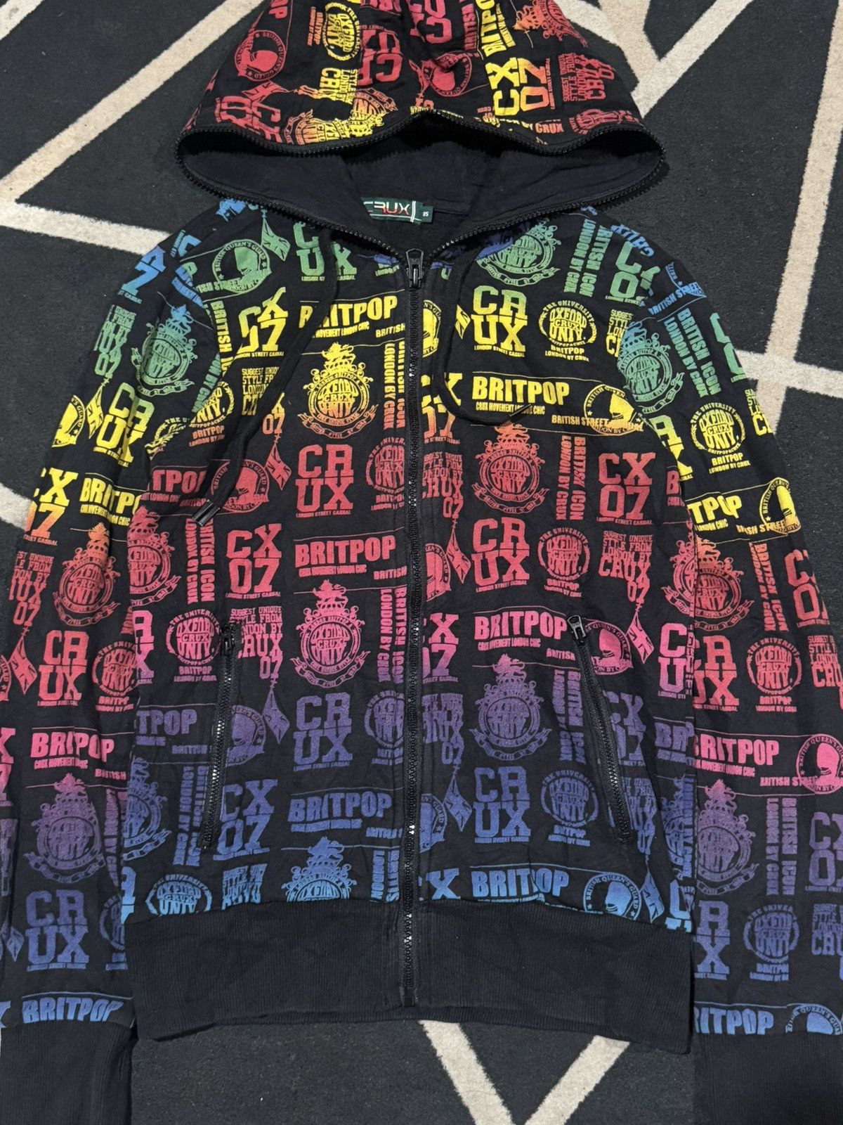 Hysteric Glamour Full Zipper Britpop London By Crux Hoodie Size US S / EU 44-46 / 1 - 4 Thumbnail
