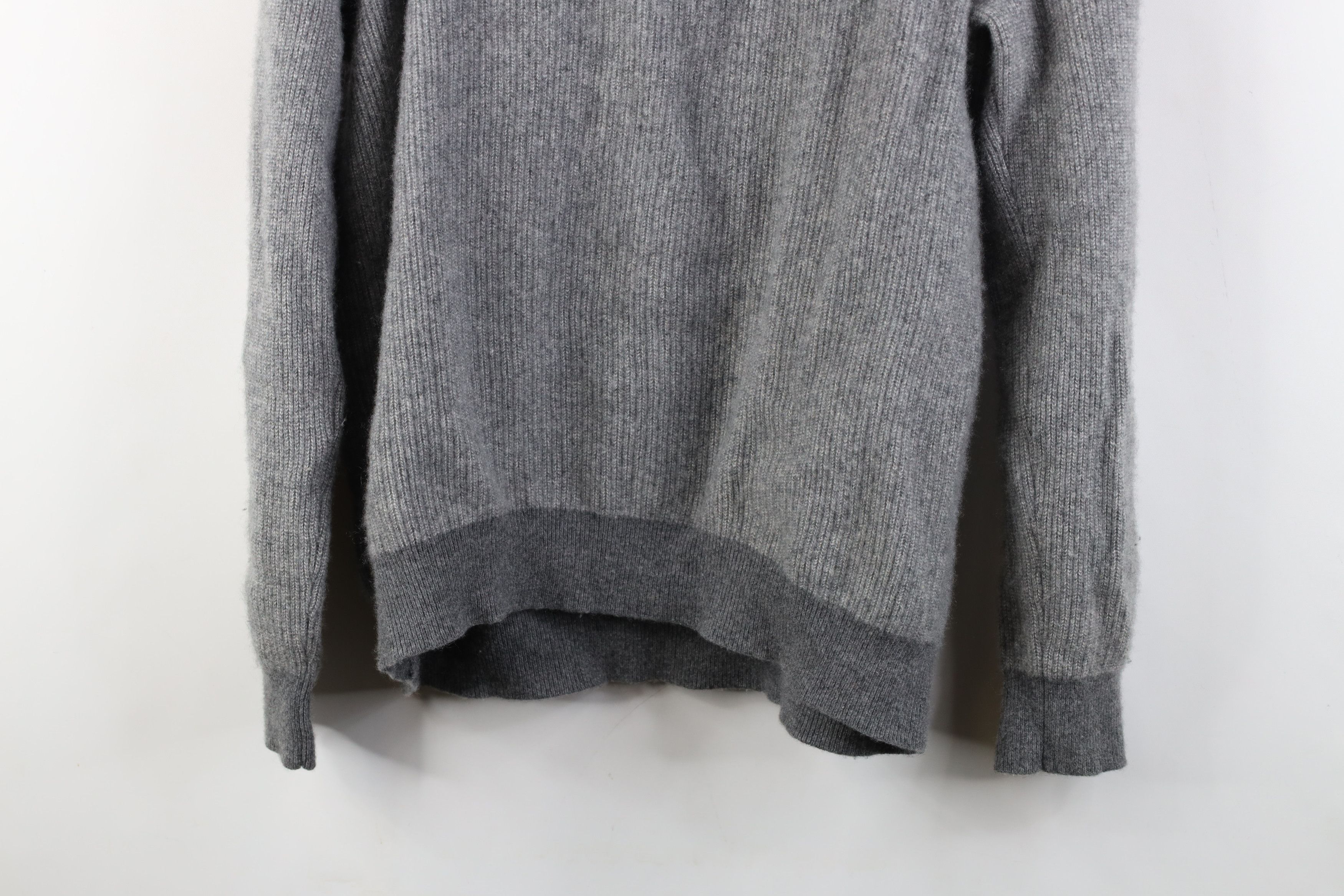 Vintage Vintage Y2K Streetwear Cashmere Ribbed Knit Half Zip Sweater Size US L / EU 52-54 / 3 - 14 Thumbnail