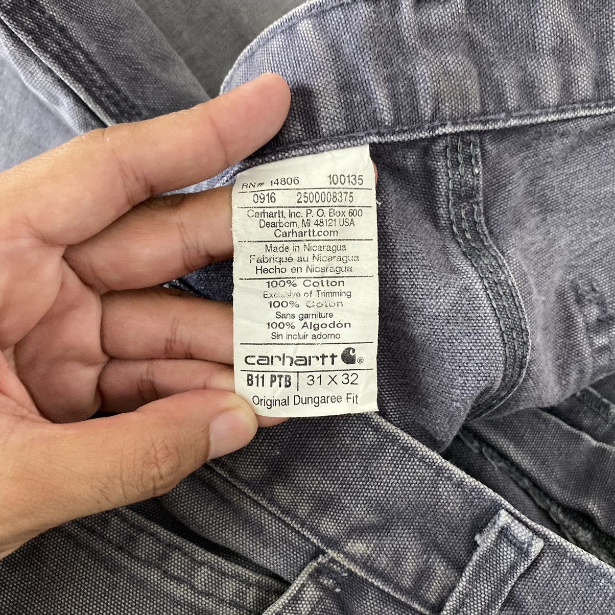 Carhartt VTG Carhartt Faded Petrol Blue Splatter Painter Pants Size US 31 - 23 Thumbnail
