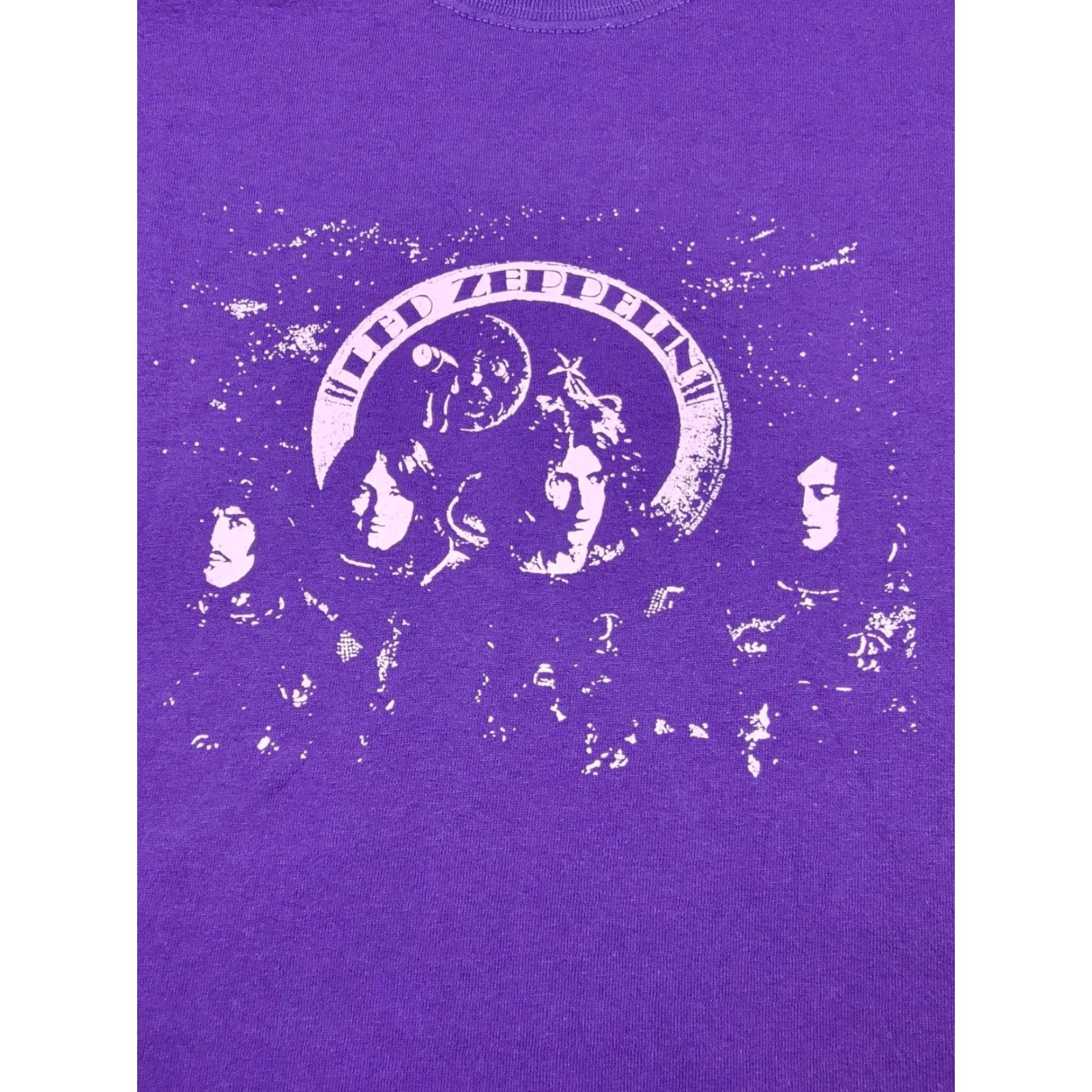 Gildan Led Zeppelin Shirt Adult Large Purple Astronauts Band Gildan Heavy Cotton Shirt Mens Size US L / EU 52-54 / 3 - 2 Thumbnail