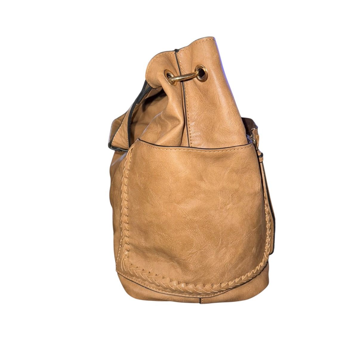 Other Tan zipper accent braid trim hobo bag Size ONE SIZE - 4 Thumbnail