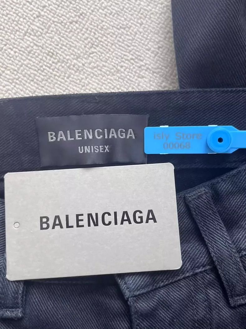 Balenciaga Balenciaga size XS Solid Slim Zip Jeans Men's Black Size US 27 - 4 Thumbnail