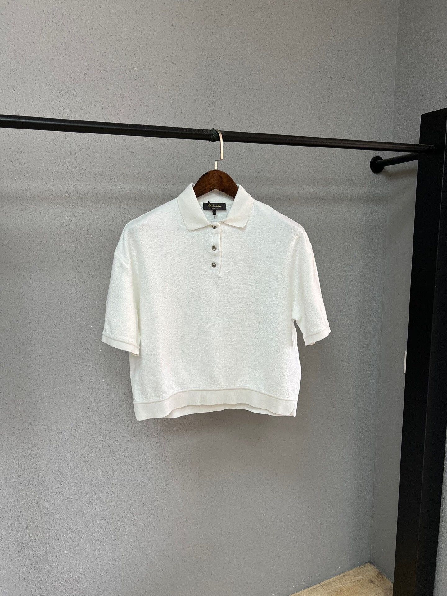 Loro Piana Loro Piana Women's White Polo Shirt Size L / US 10 / IT 46 - 1 Thumbnail