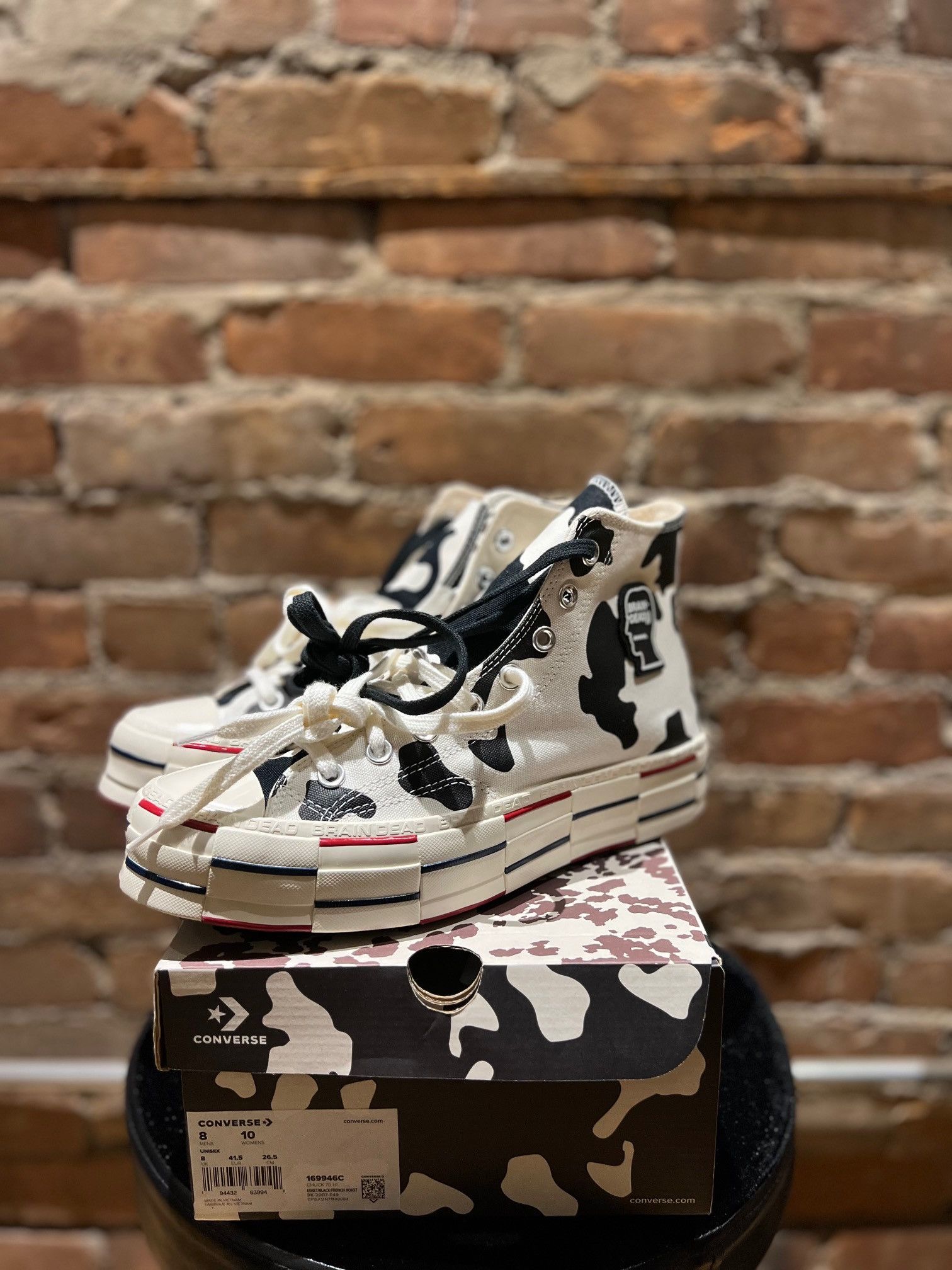 Brain Dead × Converse Brain Dead x Converse Chuck 70 “Cow Print” – White/Black/Red Size US 8 / EU 41 - 1 Thumbnail