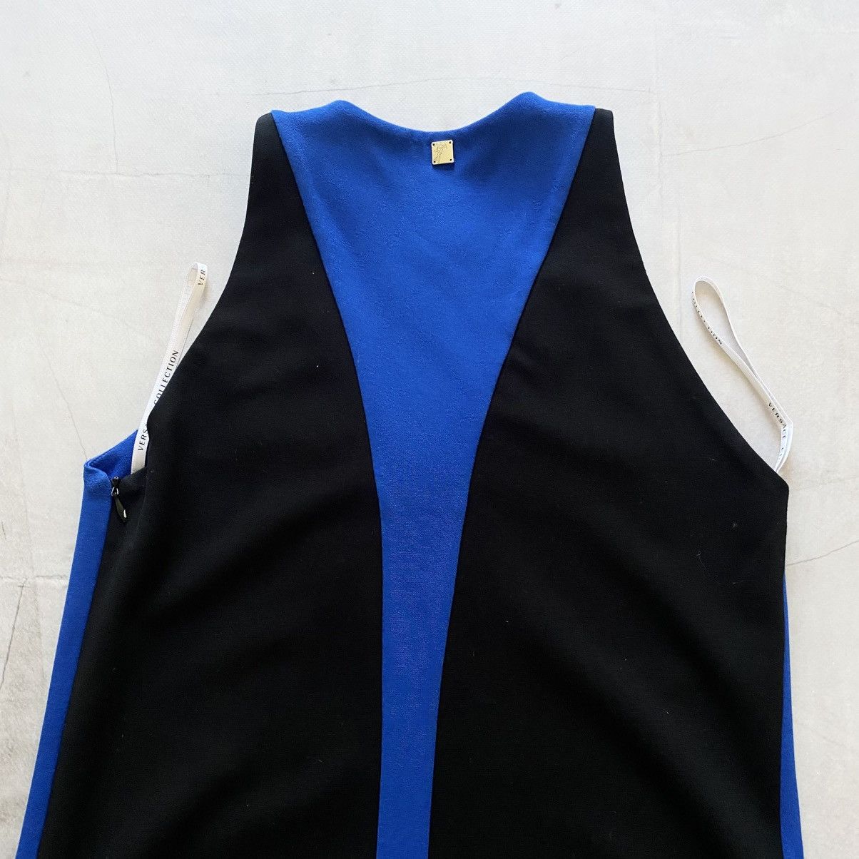 Versus Versace Versace Collection Sleeveless Blue/Black Mini Dress Y2K Size XS / US 0-2 / IT 36-38 - 3 Thumbnail