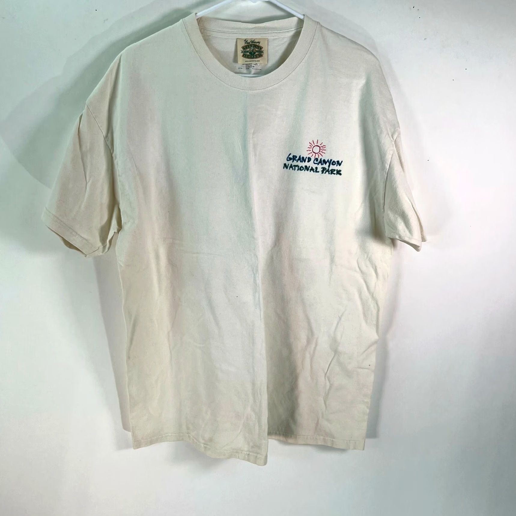 Hanes Hiked The Canyon National Park Graphic Print Ivory T Shirt XL Hanes Mens Size US XL / EU 56 / 4 - 2 Thumbnail