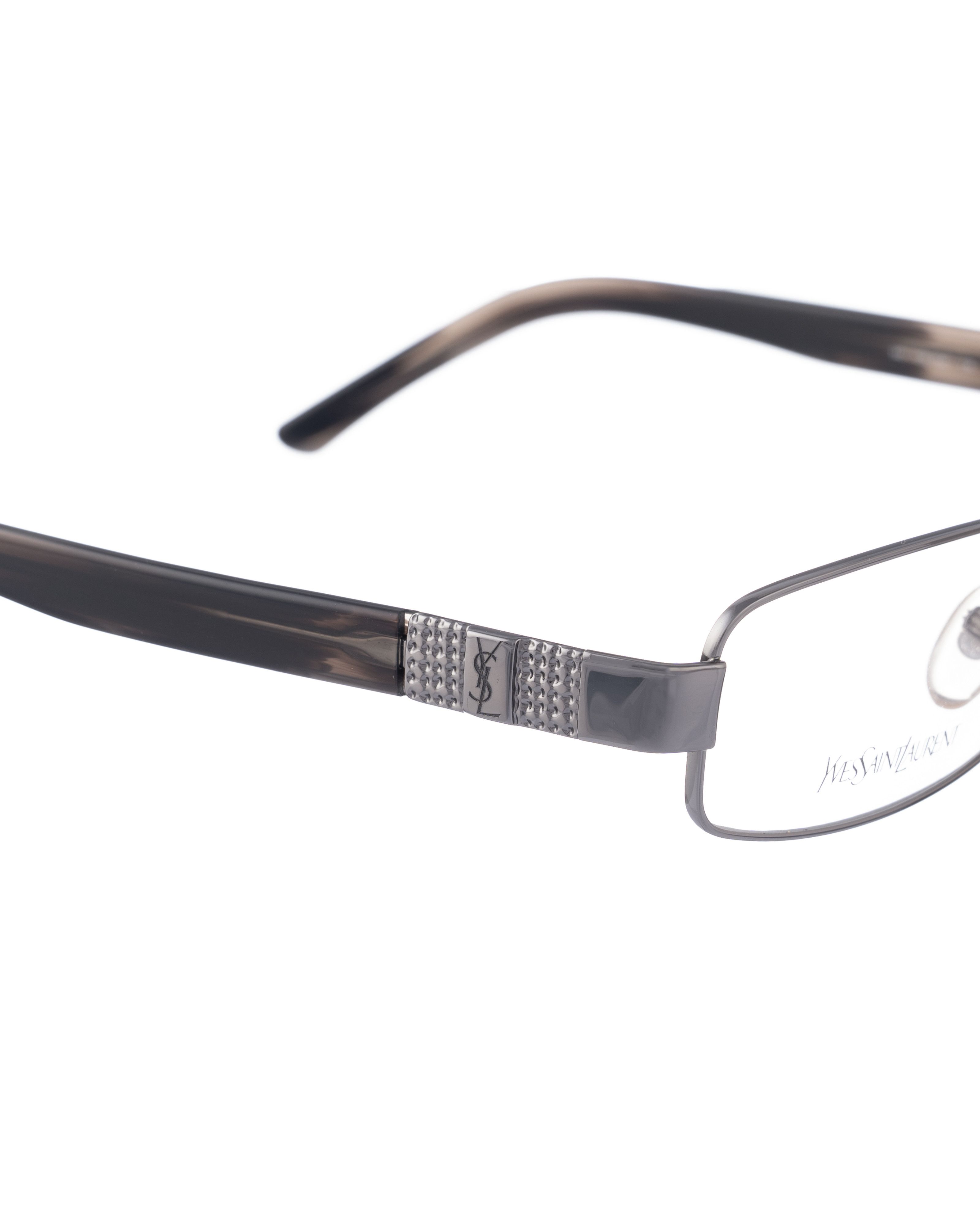 Saint Laurent Paris Yves Saint Laurent 00s Silver Dark Chrome Glasses Size ONE SIZE - 3 Thumbnail