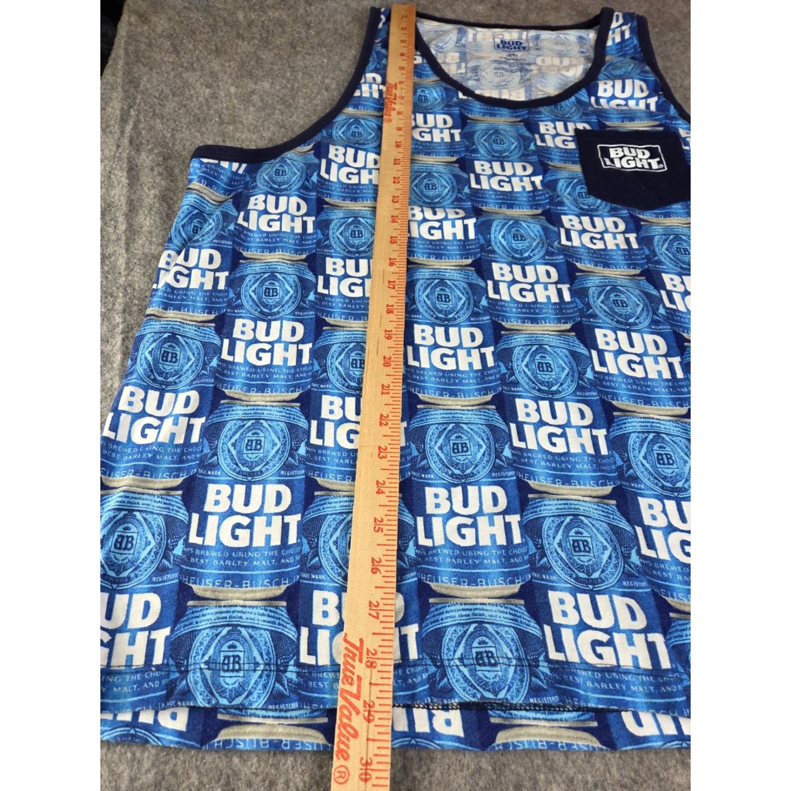 Vintage Bud Light Tank Top Mens 2XL Blue White AOP Graphic Shirt Size US XXL / EU 58 / 5 - 5 Thumbnail