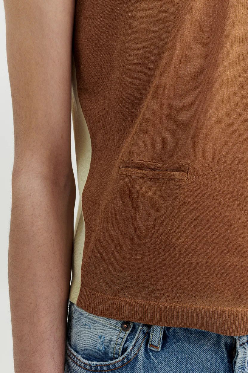 Judy Turner o1mle0225 Unisex Mary Vest in Tan Limon Size US S / EU 44-46 / 1 - 6 Thumbnail