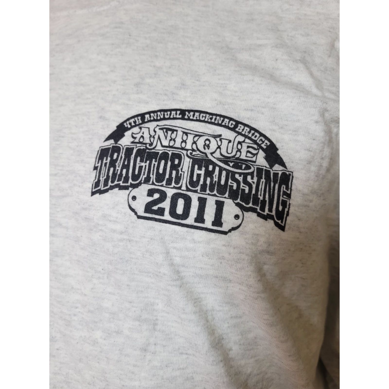 Gildan Mackinac Bridge Antique Tractor Crossing 2011 T Shirt 3XL Gildan Men Size US XXL / EU 58 / 5 - 2 Thumbnail