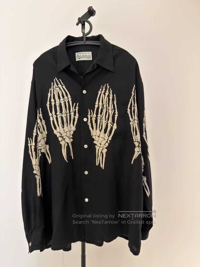 Wacko Maria Wacko Maria Hawaiian long-sleeved shirt, skull ghost hand Size US XL / EU 56 / 4 - 1 Thumbnail