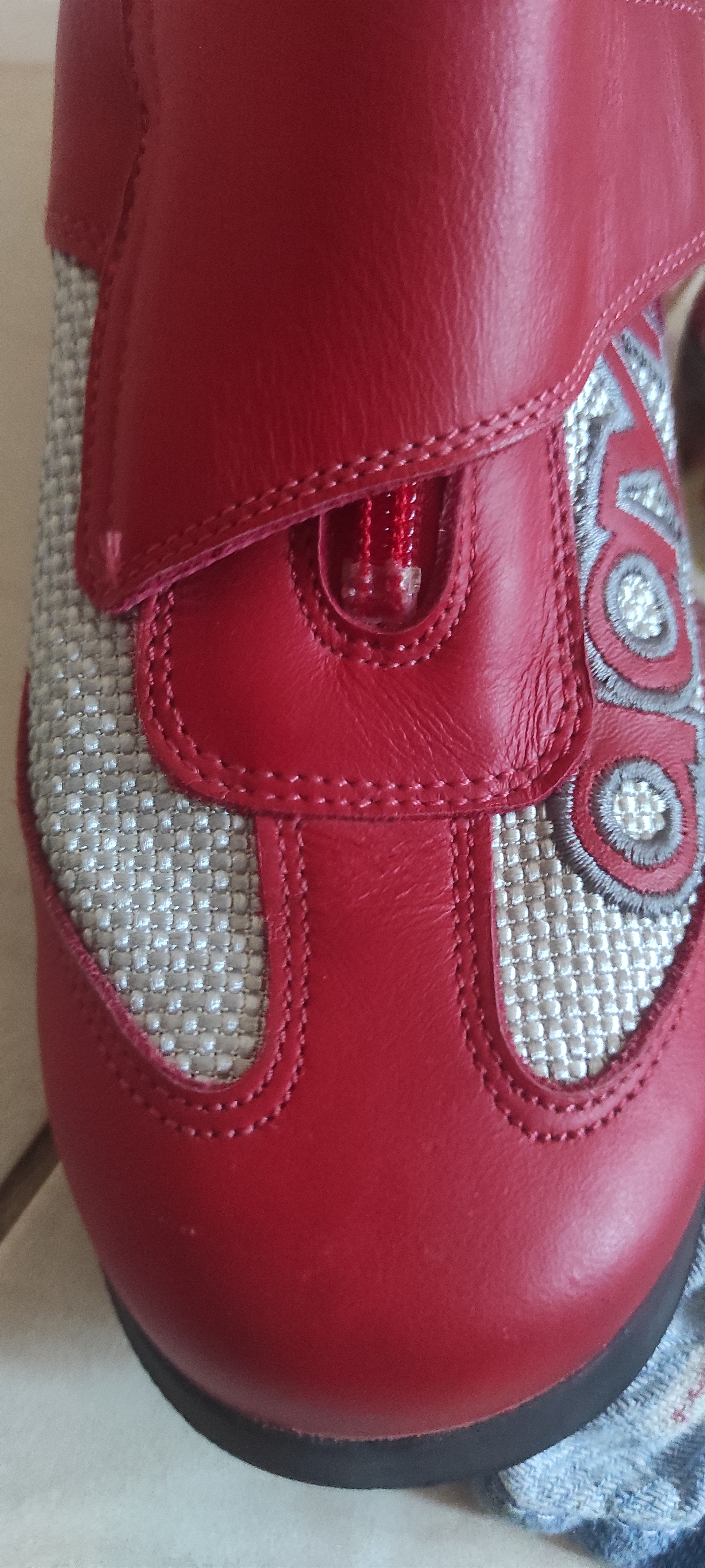 Daytona Daytona Moto Fun Motorcycle Red Silver Shoes Leather Boots Size US 6.5 / IT 36.5 - 18 Thumbnail