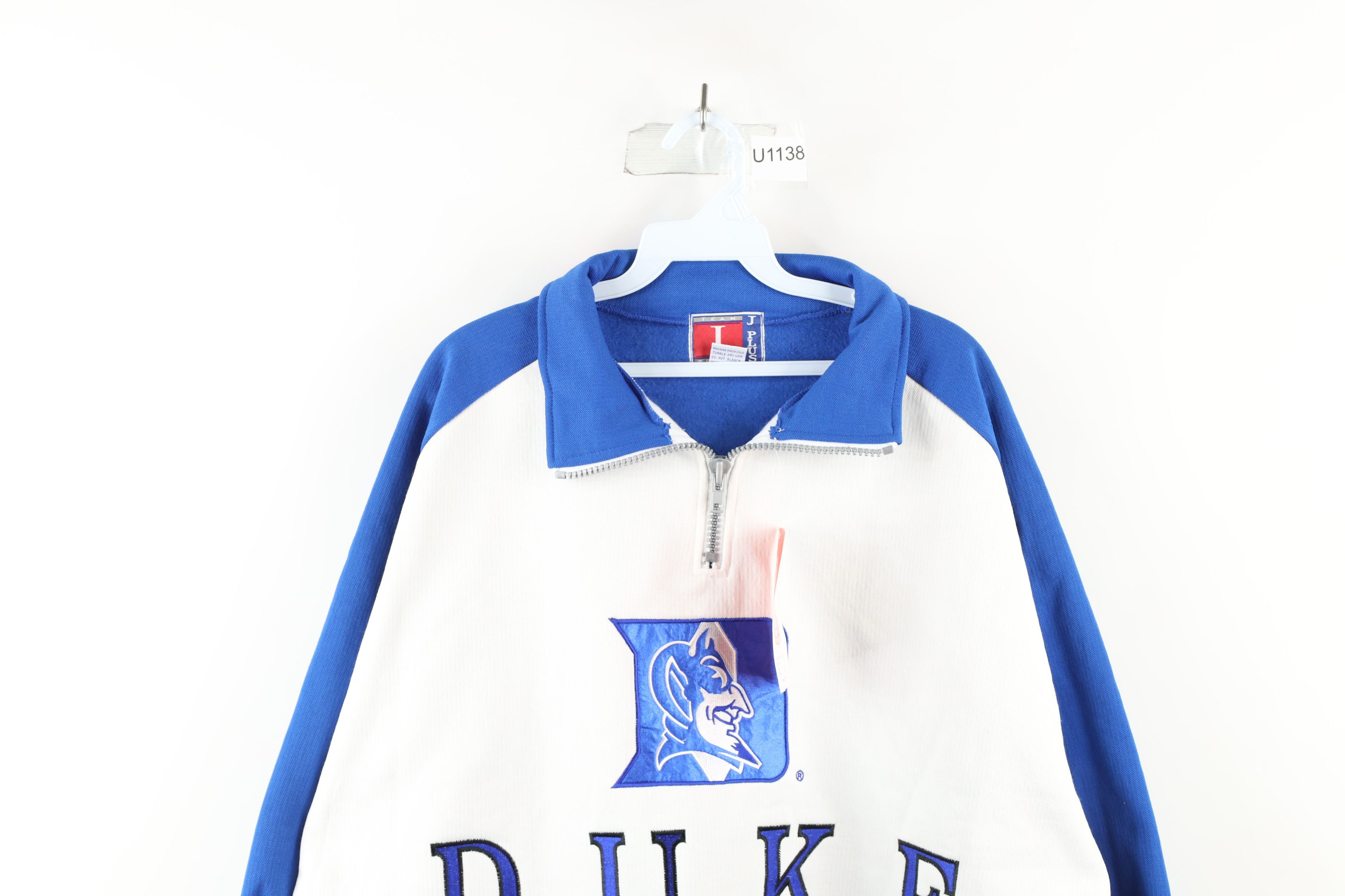 Vintage NOS Vintage 90s Out Duke University Half Zip Sweatshirt Size US XL / EU 56 / 4 - 2 Thumbnail