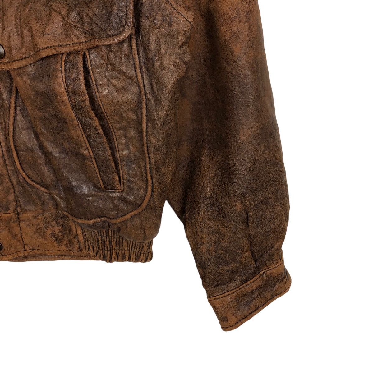 Other VINTAGE BOMBER LEATHER JACKET RESERVATION ARMY BUZZ RICKSONS Size US M / EU 48-50 / 2 - 4 Thumbnail