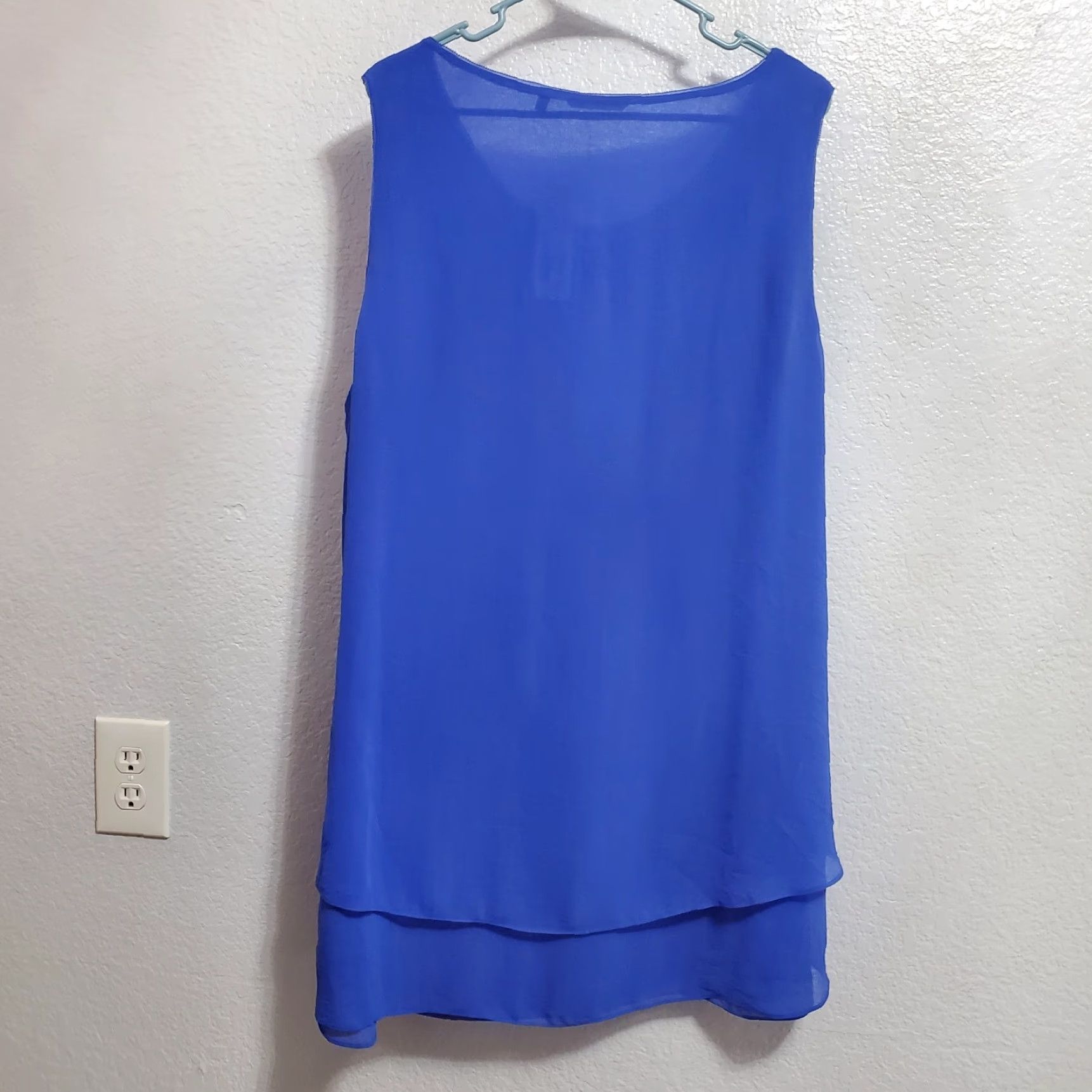 Soft Surroundings VINTAGE Soft Surroundings Top Women 2X Dazzling Blue Sleeveless Summer Fling Blouse Tank Size XXL / US 16-18 / IT 52-54 - 2 Thumbnail