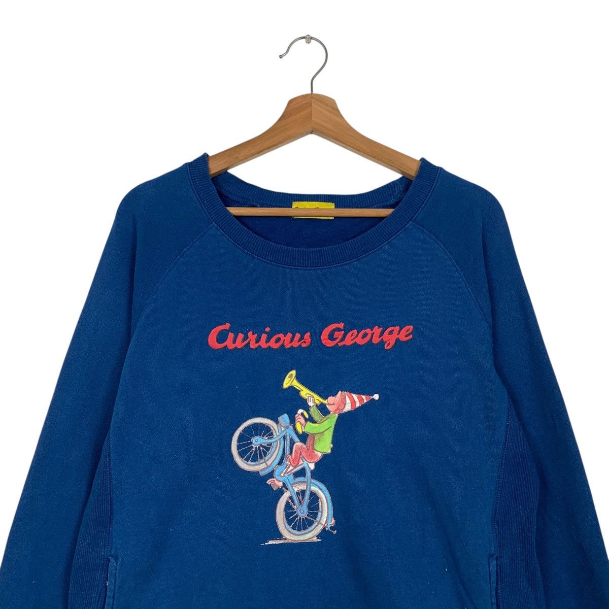 Vintage CURIOUS GEORGE Graphic Crewneck Sweatshirt #3627-C166 Size US M / EU 48-50 / 2 - 2 Thumbnail