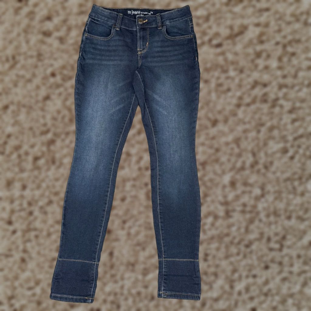 Vintage Maurices Jeans Women’s Small Blue Skinny Tapered Regular 28x30 Denim Cotton Blend 5-Pocket USA 90s Theme Mens/Womens Size 28" / US 6 / IT 42 - 1 Thumbnail