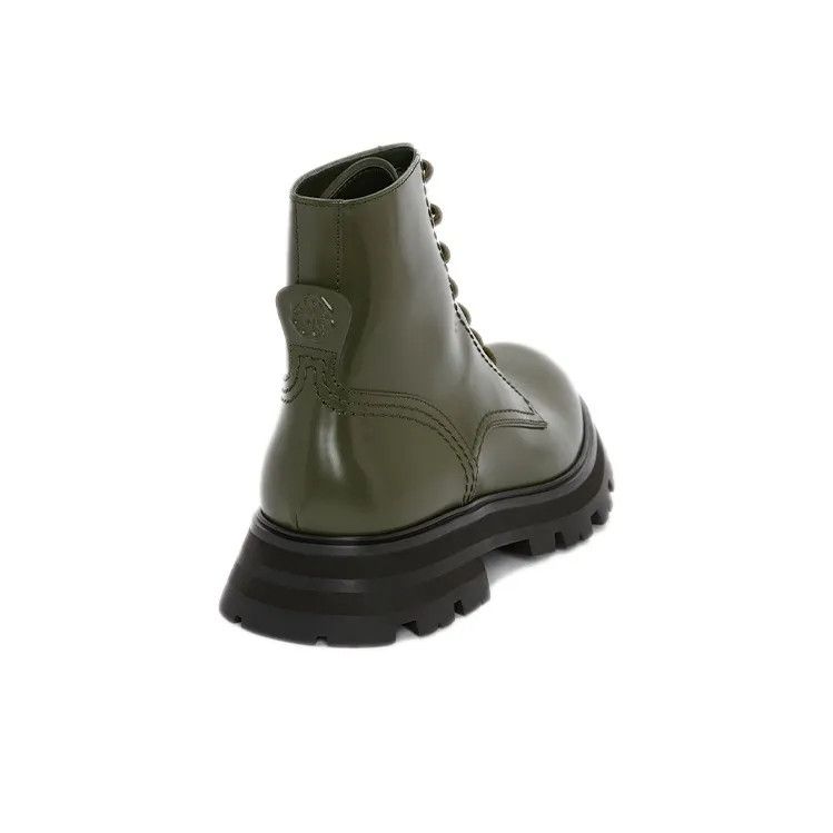 Alexander McQueen o1y0225 Ankle Boots in Military Green Size US 6 / IT 36 - 4 Thumbnail