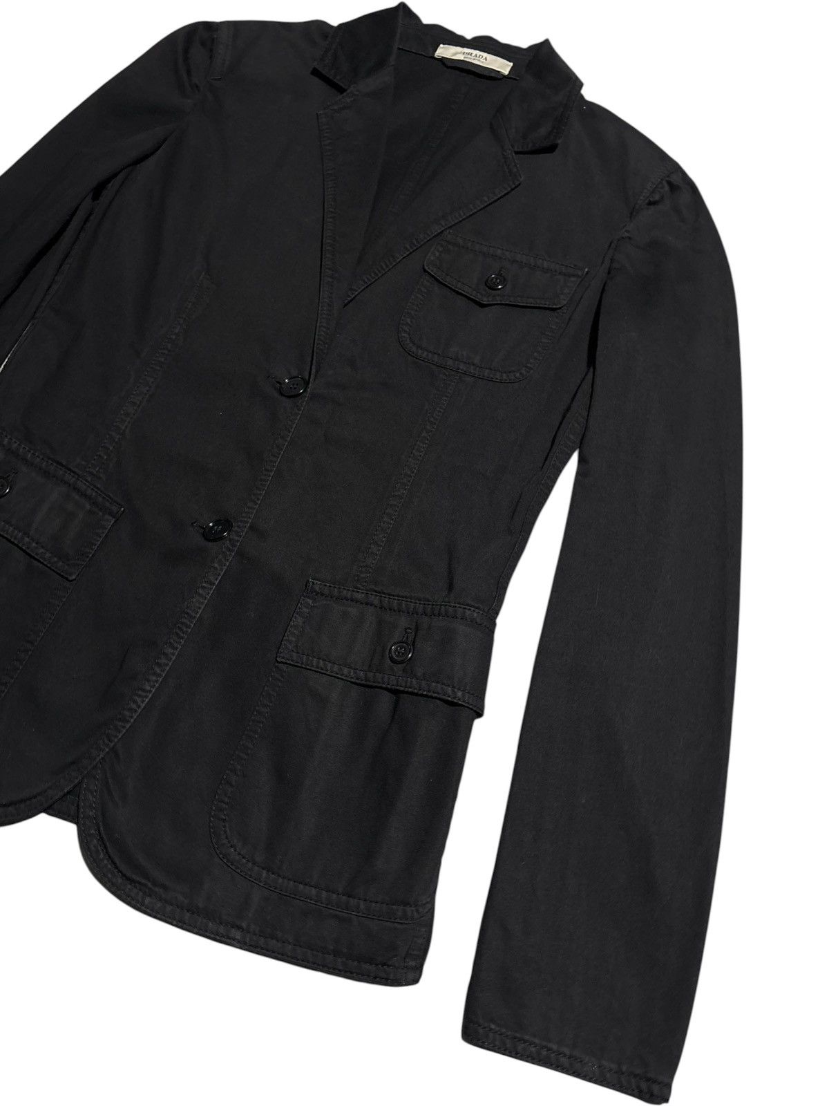Prada Vintage 2000s Prada Blazer cargo tactical emo grunge poket Size S / US 4 / IT 40 - 2 Thumbnail