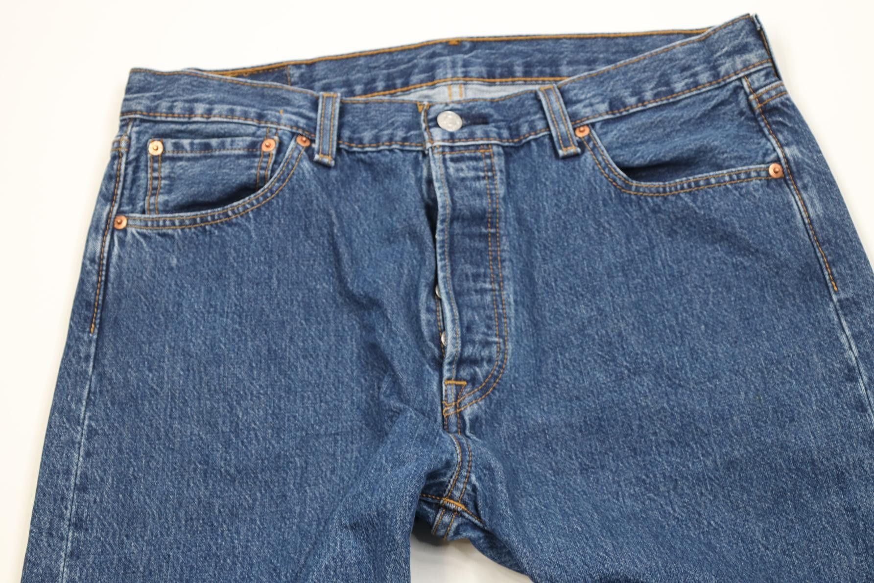 Levi's Vintage Y2K Levis 501xx Button Fly Original Fit Denim Jeans Size US 35 - 2 Thumbnail