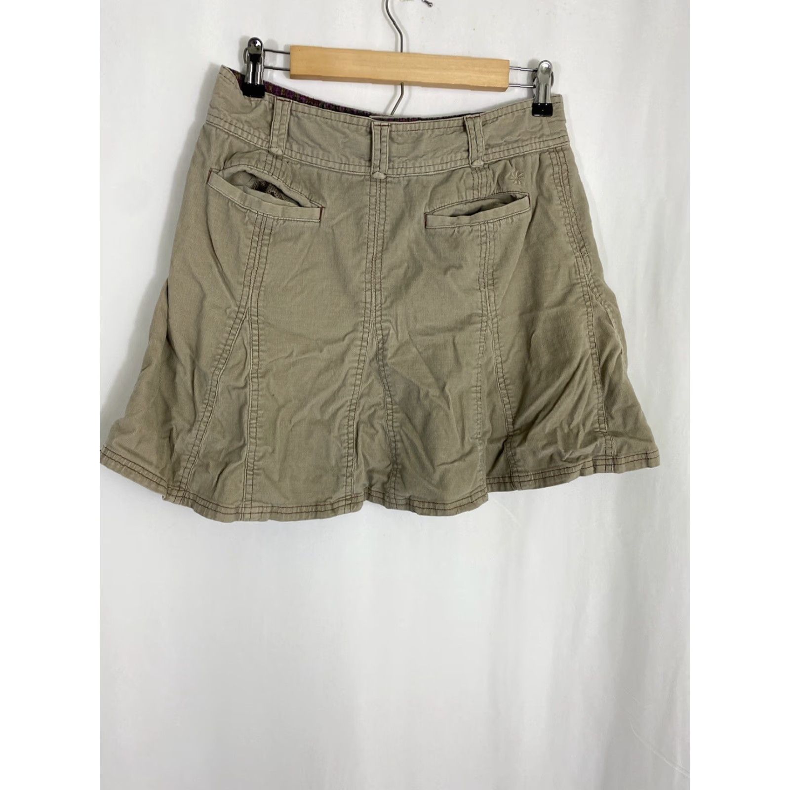 Athleta Athleta Whenever Skirt 4p Corduroy Flare A-Line Beige Khaki Tan Skirt Women Petite 4P Beige Corduroy A-Line Lined Short Size 27" / US 4 / IT 40 - 4 Thumbnail