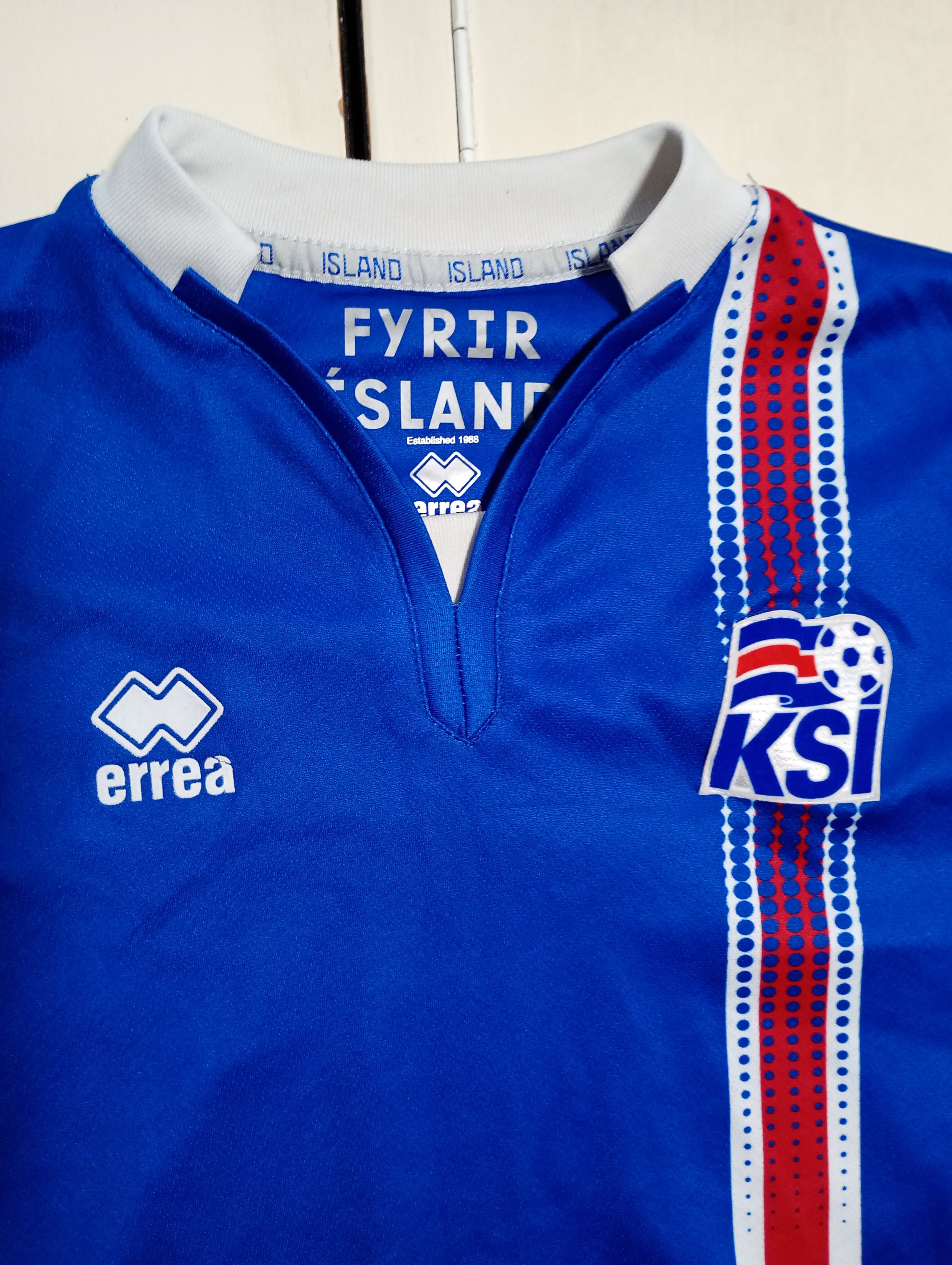 Errea Errea Fyrir Island KSI Jersey 2016-2018 Size US XS / EU 42 / 0 - 7 Thumbnail