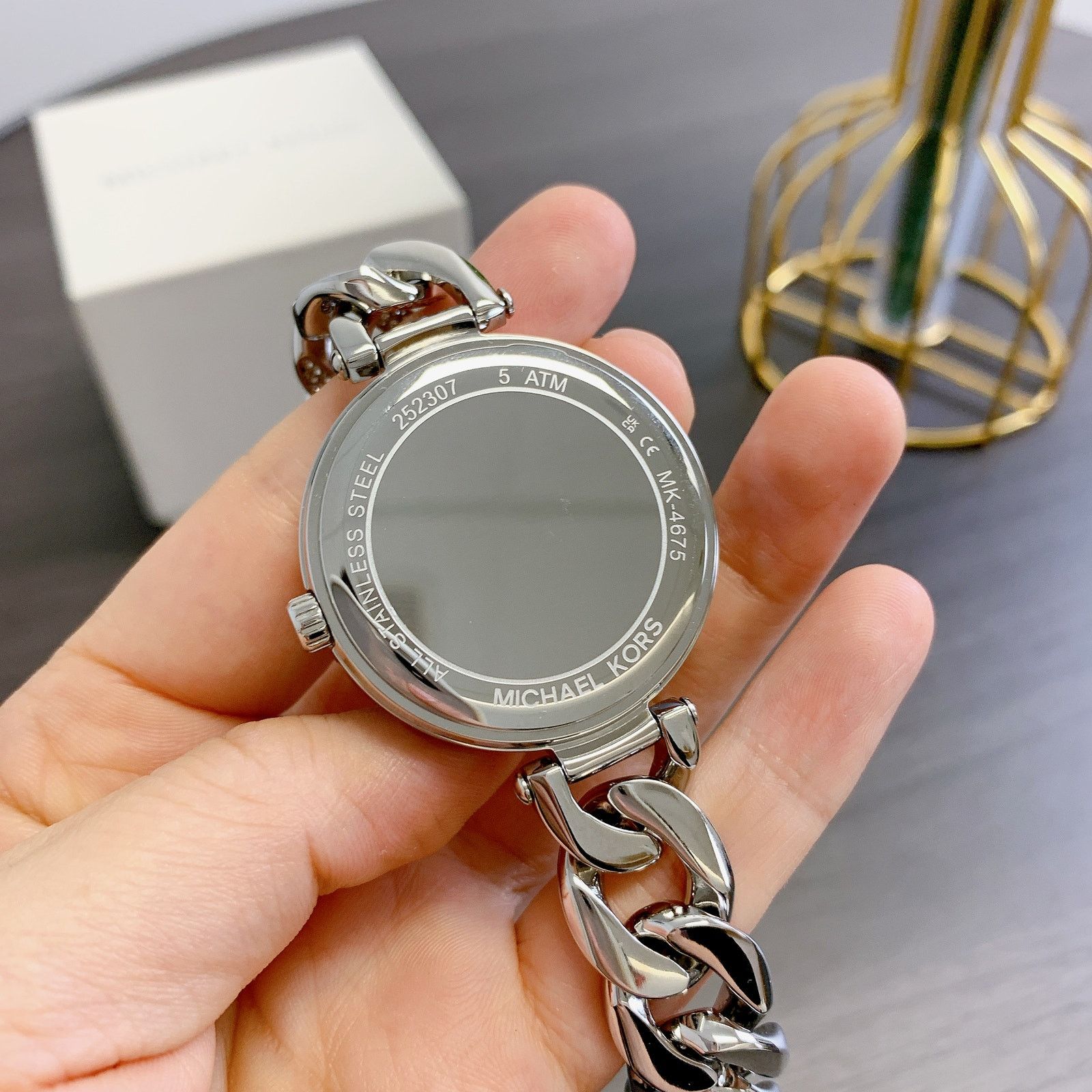 Michael Kors Michael Kors MK4675 Catelyn Silver Glitz Chain Stainless Size ONE SIZE - 6 Thumbnail