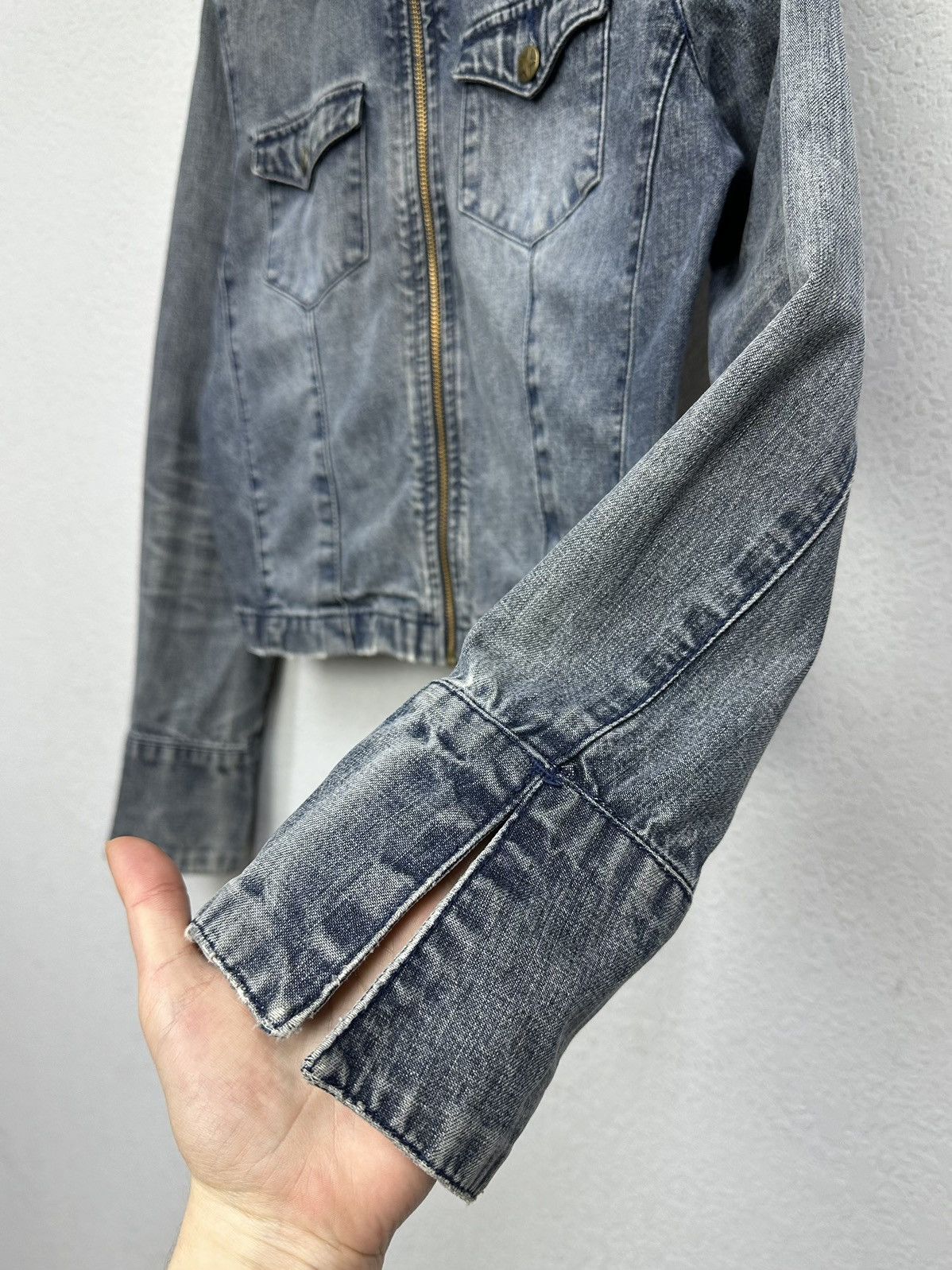 Dolce & Gabbana Vintage Distressed Denim Jacket Opium Archival Clothes Y2k Size M / US 6-8 / IT 42-44 - 7 Thumbnail