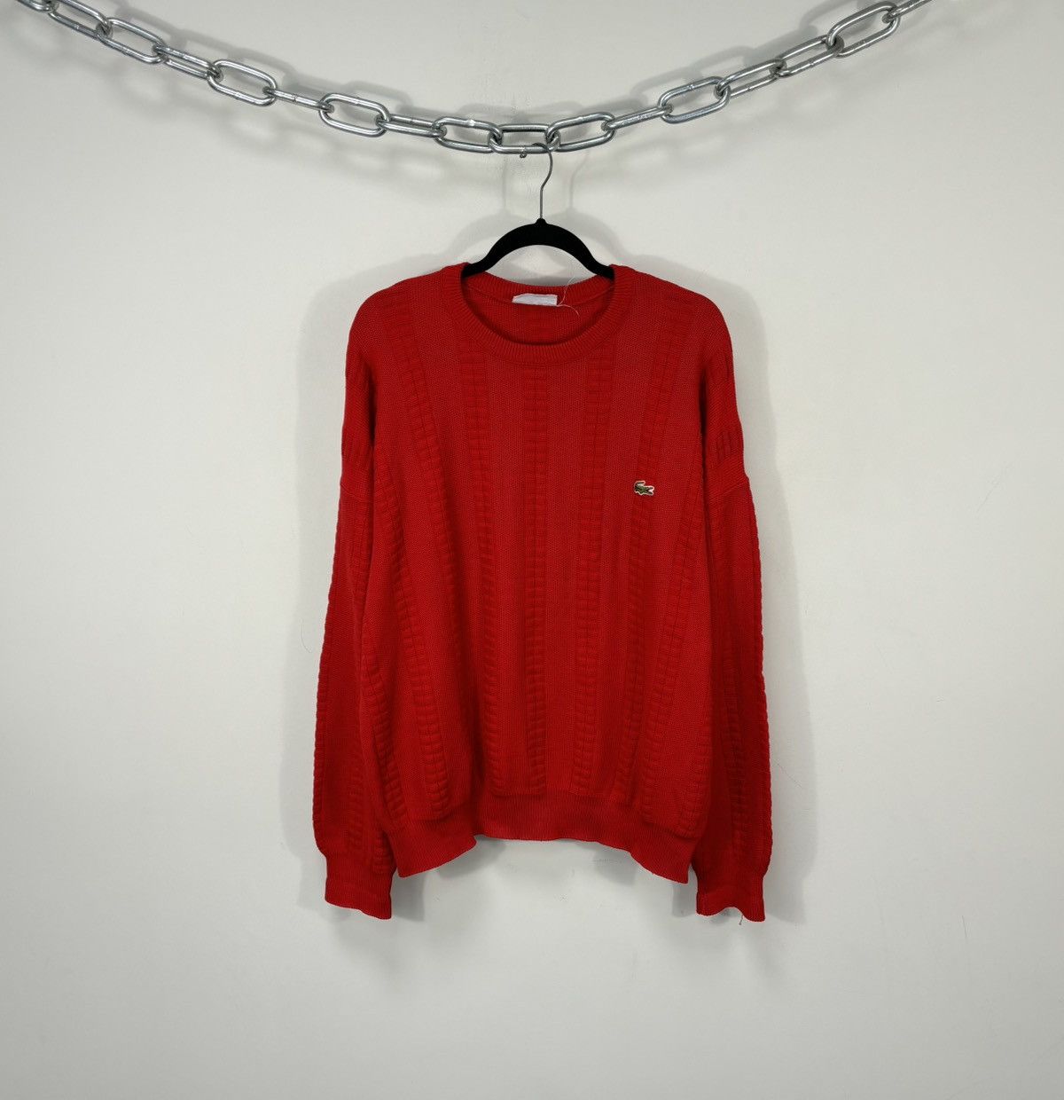Lacoste Vintage Chemise Lacoste Men’s Red Cotton Knit Sweater Size US XL / EU 56 / 4 - 1 Thumbnail