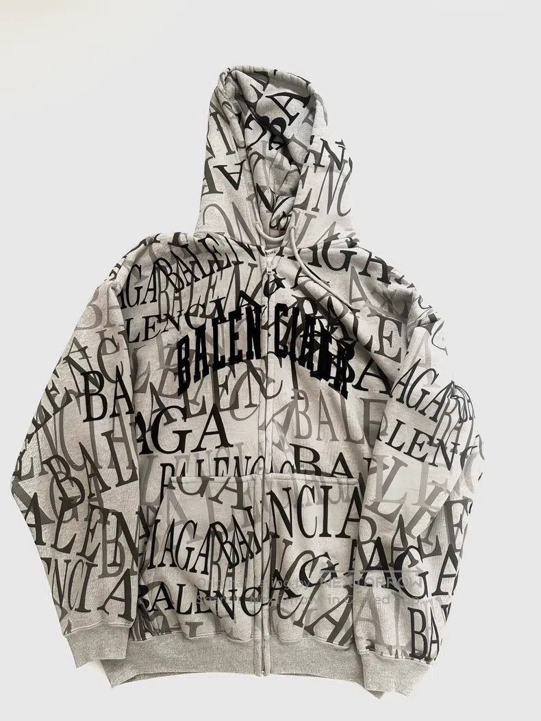 Balenciaga Balenciaga Graffiti Full Print Zip-up Jacket Size US XS / EU 42 / 0 - 1 Thumbnail