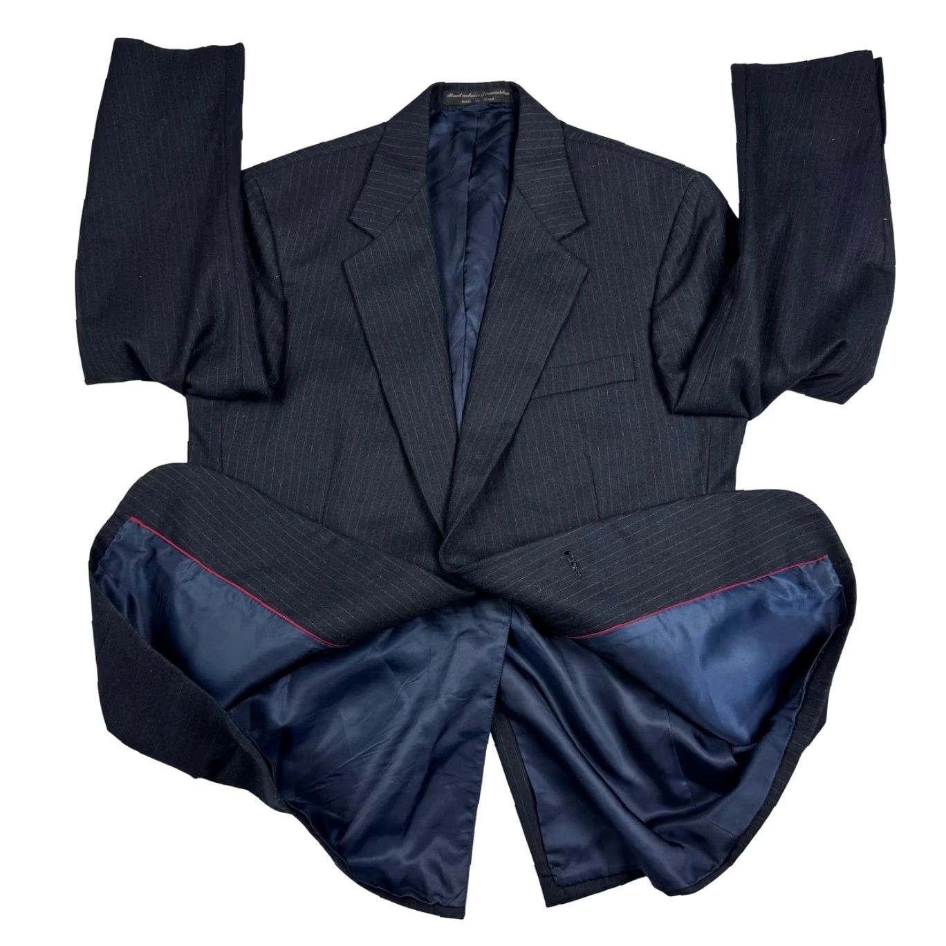 Lord & Taylor VINTAGE LORD & TAYLOR Blazer Jacket Wool 40S Blue 2-Button Single-Breasted Notch Lapel Men’s Sh shirt? Size 40R - 3 Thumbnail