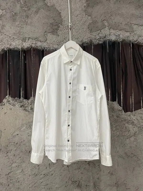 Burberry Burberry Men's White Long Sleeve Shirt. Size US M / EU 48-50 / 2 - 1 Thumbnail