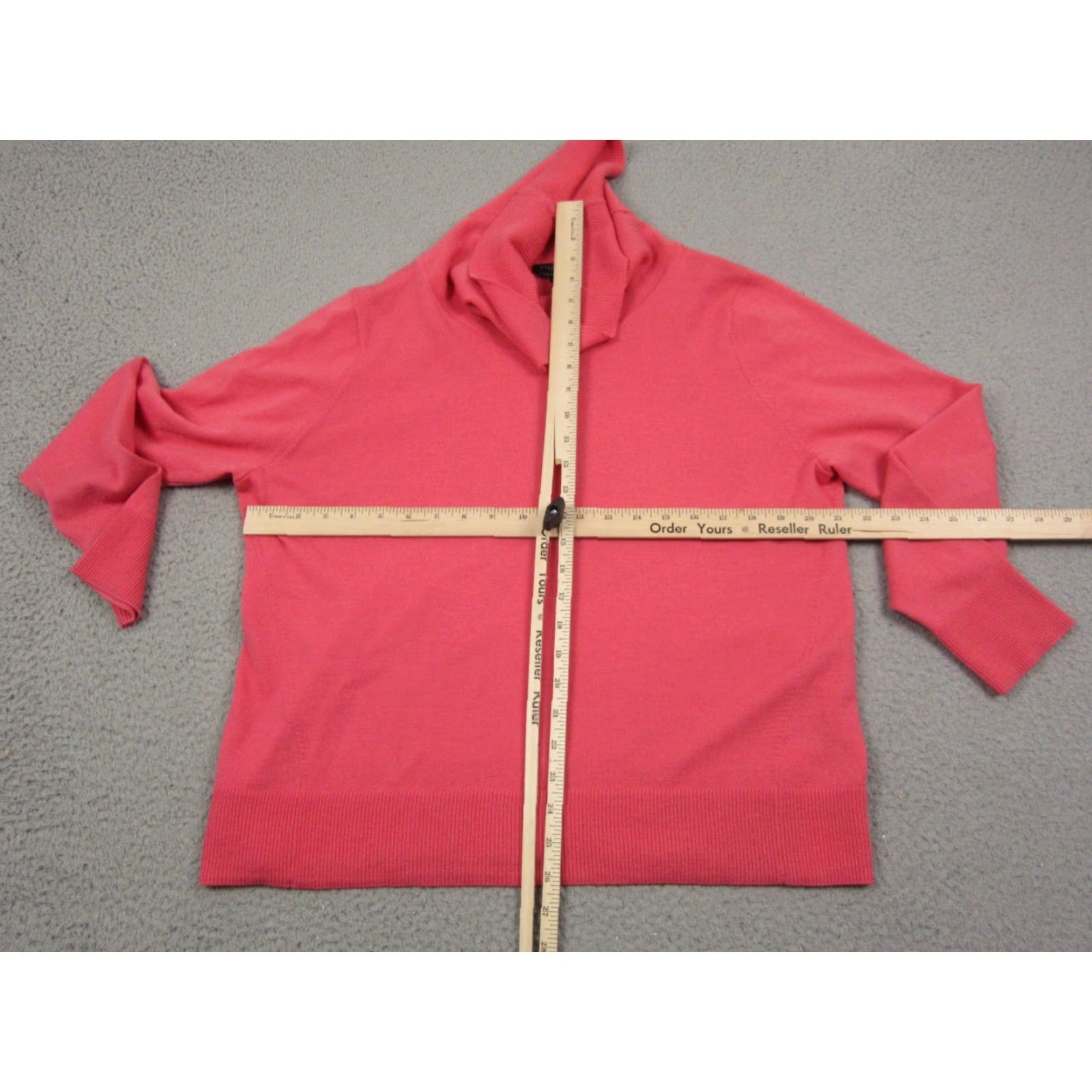 Talbots VINTAGE Talbots Sweater Womens Extra Large Petite XLP Pink Merino Wool Knit Turtleneck Pullover 80s 90s Womens Size XL / US 12-14 / IT 48-50 - 7 Thumbnail