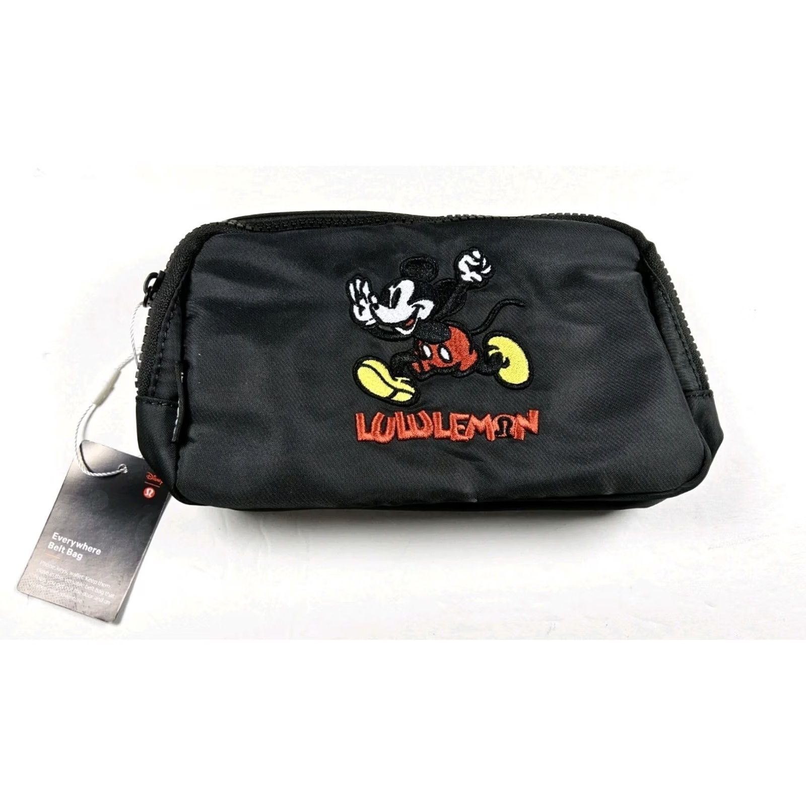 Lululemon Lululemon Disney Everywhere Belt Bag Mickey Mouse Crossbody Unisex Adults Small Black Nylon Limited Edition Adjustable Strap Size ONE SIZE - 2 Thumbnail