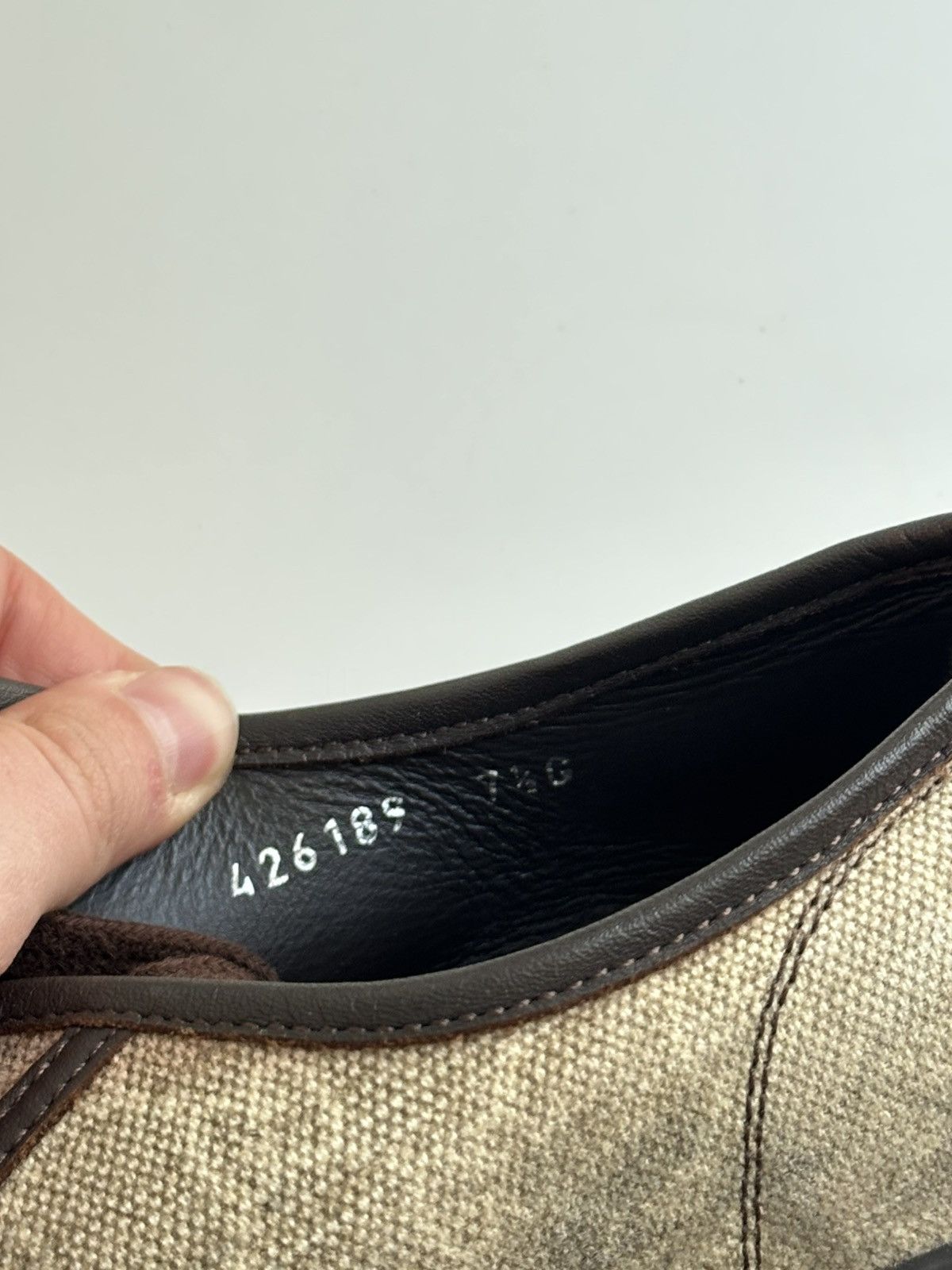 Gucci Gucci Pre-Loved GG Supreme cap-toe Luxury Brown sneakers Size US 9 / EU 42 - 10 Thumbnail