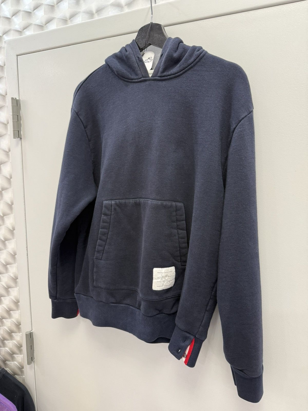 Thom Browne Thom Browne Navy Stripe Hoodie Size US L / EU 52-54 / 3 - 3 Thumbnail