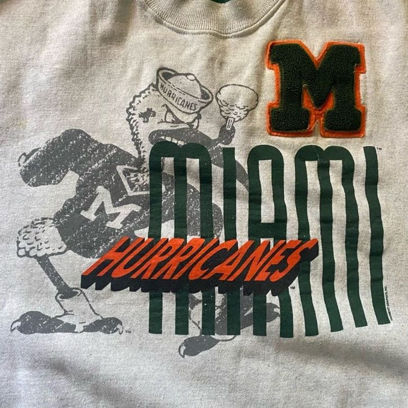Vintage Vintage Miami Hurricanes Crew Neck Size US XL / EU 56 / 4 - 2 Thumbnail