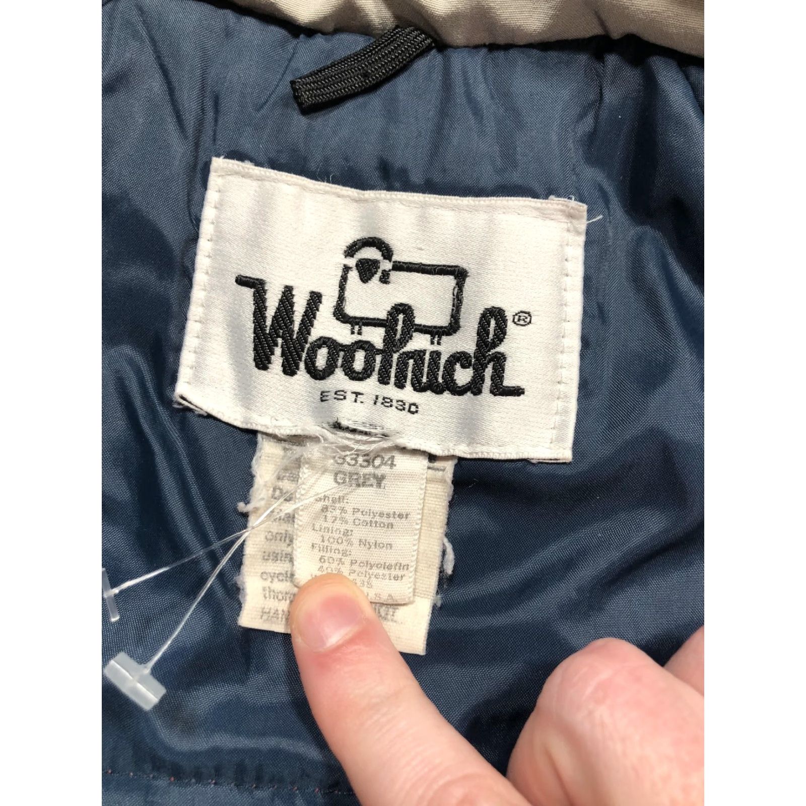 Vintage Woolrich Coat Mens Large Gray Parka Full Zip Insulated Pockets Woolrich 33504 Gray Parka Coat Mid-Length Winter Casual Travel Mens L Size US L / EU 52-54 / 3 - 7 Thumbnail