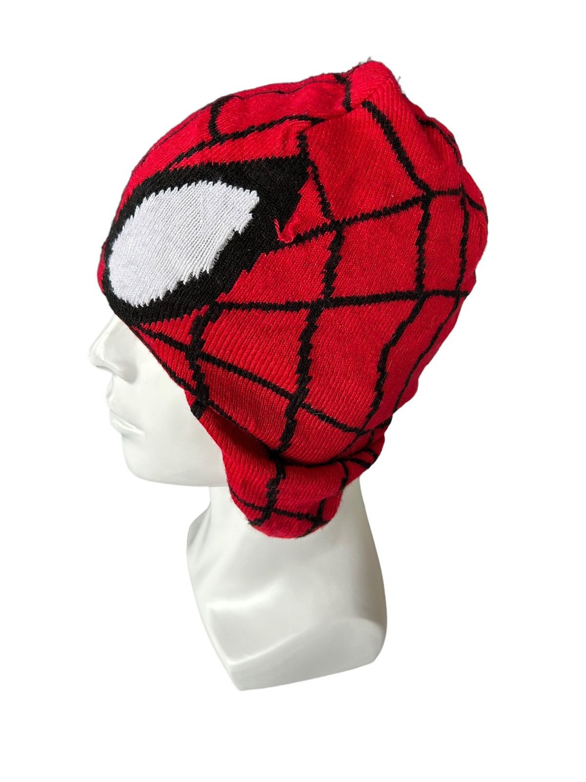 Japanese Brand × Vintage 🕸️Y2k Spider Man Big Eye Beanie Hats🕷️🕸️ Size ONE SIZE - 3 Thumbnail