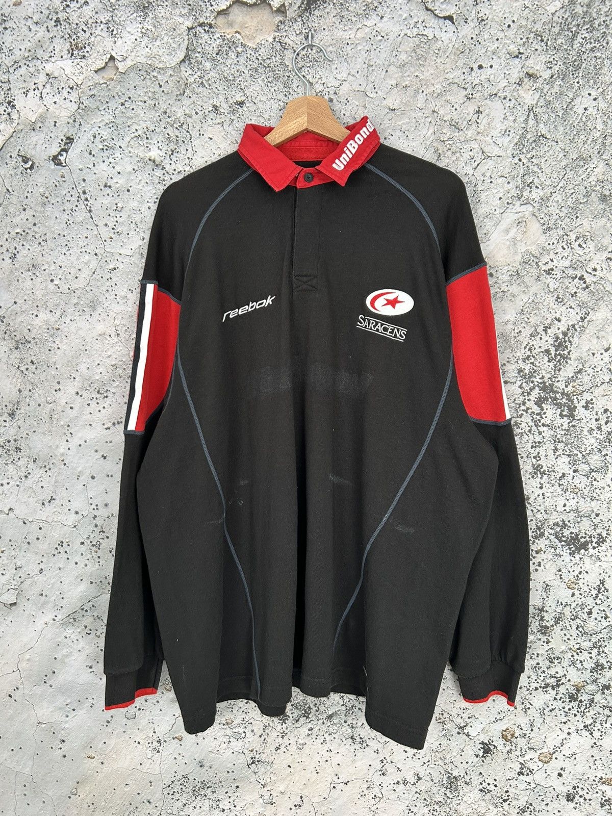 Reebok Vintage Reebok 90s Rugby Jersey Sport Retro Baggy Rap Size US XL / EU 56 / 4 - 1 Thumbnail