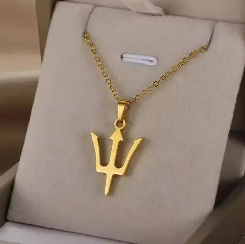 Jewelry Greek Trident Pendant Necklace Size ONE SIZE - 1 Thumbnail