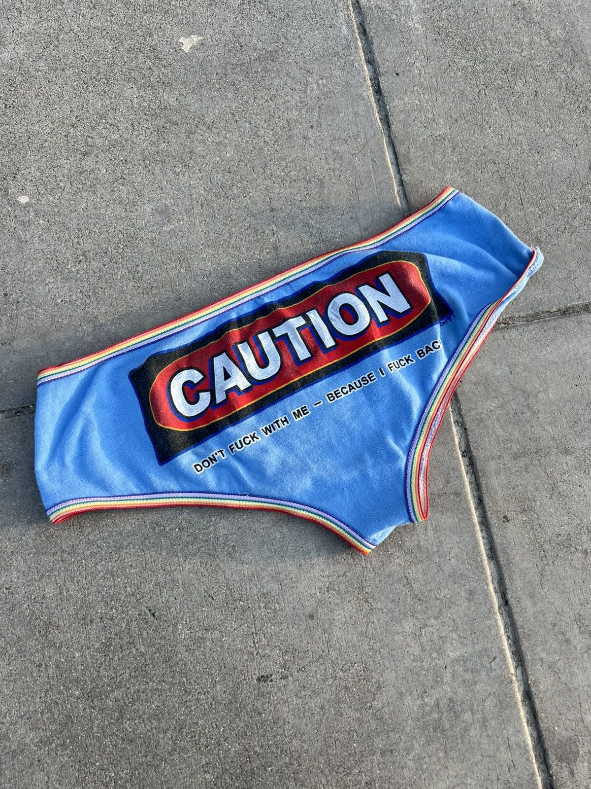 Vintage 90’s 2000’s Y2K VTG Vintage Caution Don’t F With Me Panties Size ONE SIZE - 1 Thumbnail