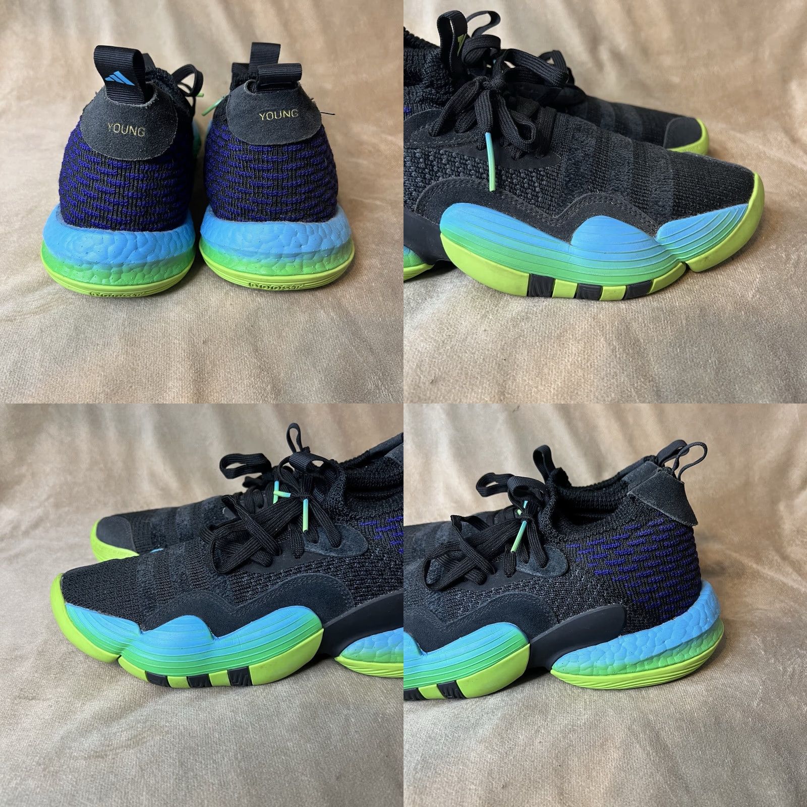 Adidas Adidas Trae Young 2.0 H06473 Black Green Blue Basketball Sneakers Mens Size 8.5 US 8.5 Durable Breathable Sneaker Sports Daywear Footwear Size US 8 / EU 41 - 8 Thumbnail