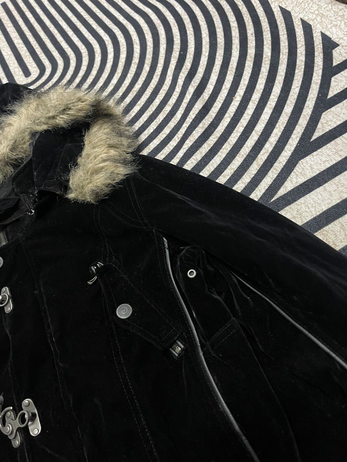 In The Attic 1990s IN THE ATTIC HOMME VELVET PARKA FAUX FUR HOODIE Size US L / EU 52-54 / 3 - 8 Thumbnail