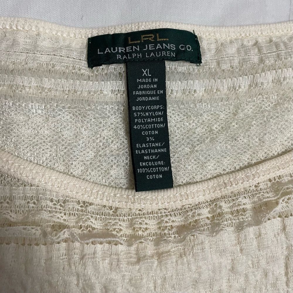 Lauren Ralph Lauren LRL Ralph Lauren Jeans Ivory Lace Top Size XL Size XL / US 12-14 / IT 48-50 - 7 Thumbnail