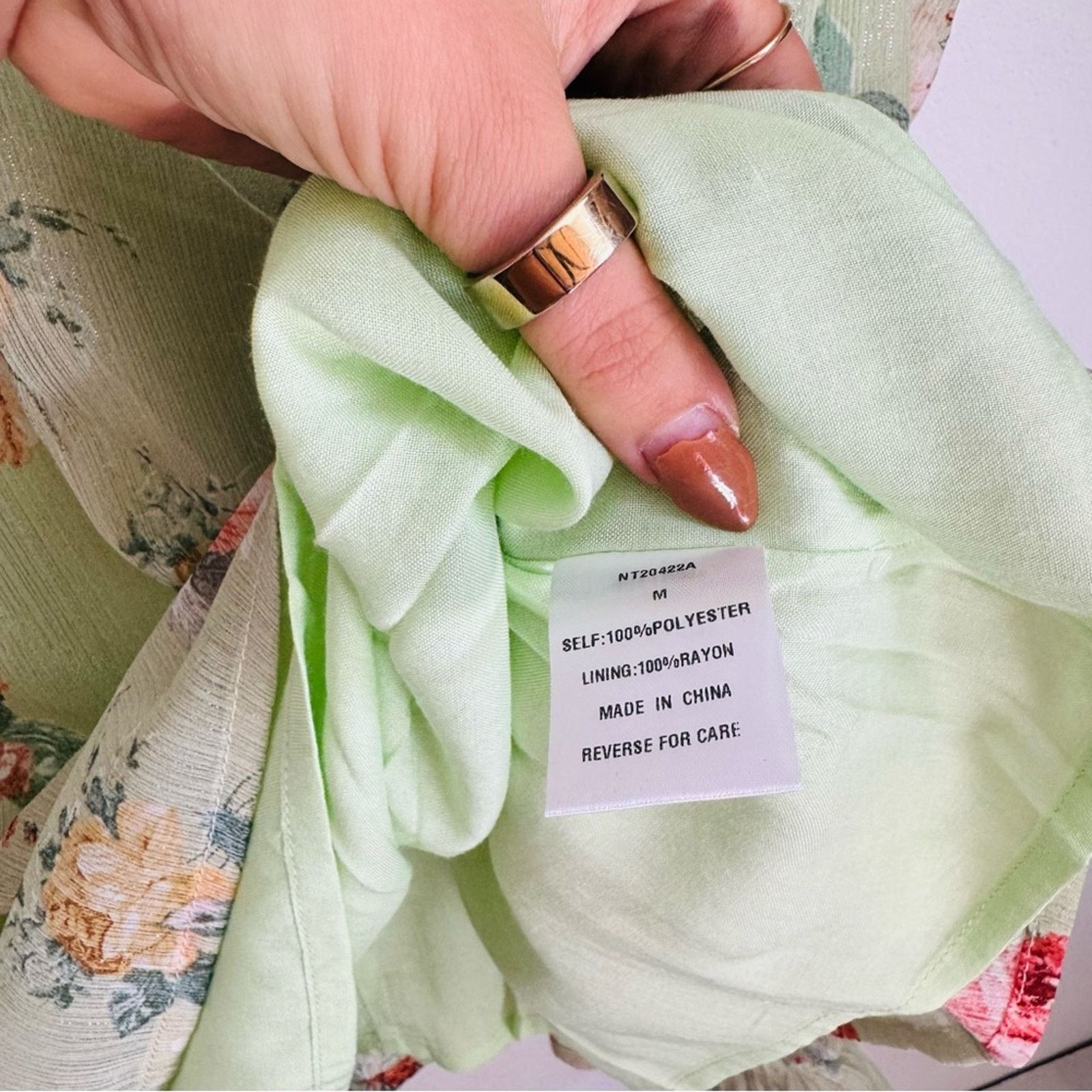 Anthropologie NEW ANTHROPOLOGIE Mint Green Floral Tank Blouse Shirt Top M Size M / US 6-8 / IT 42-44 - 9 Thumbnail