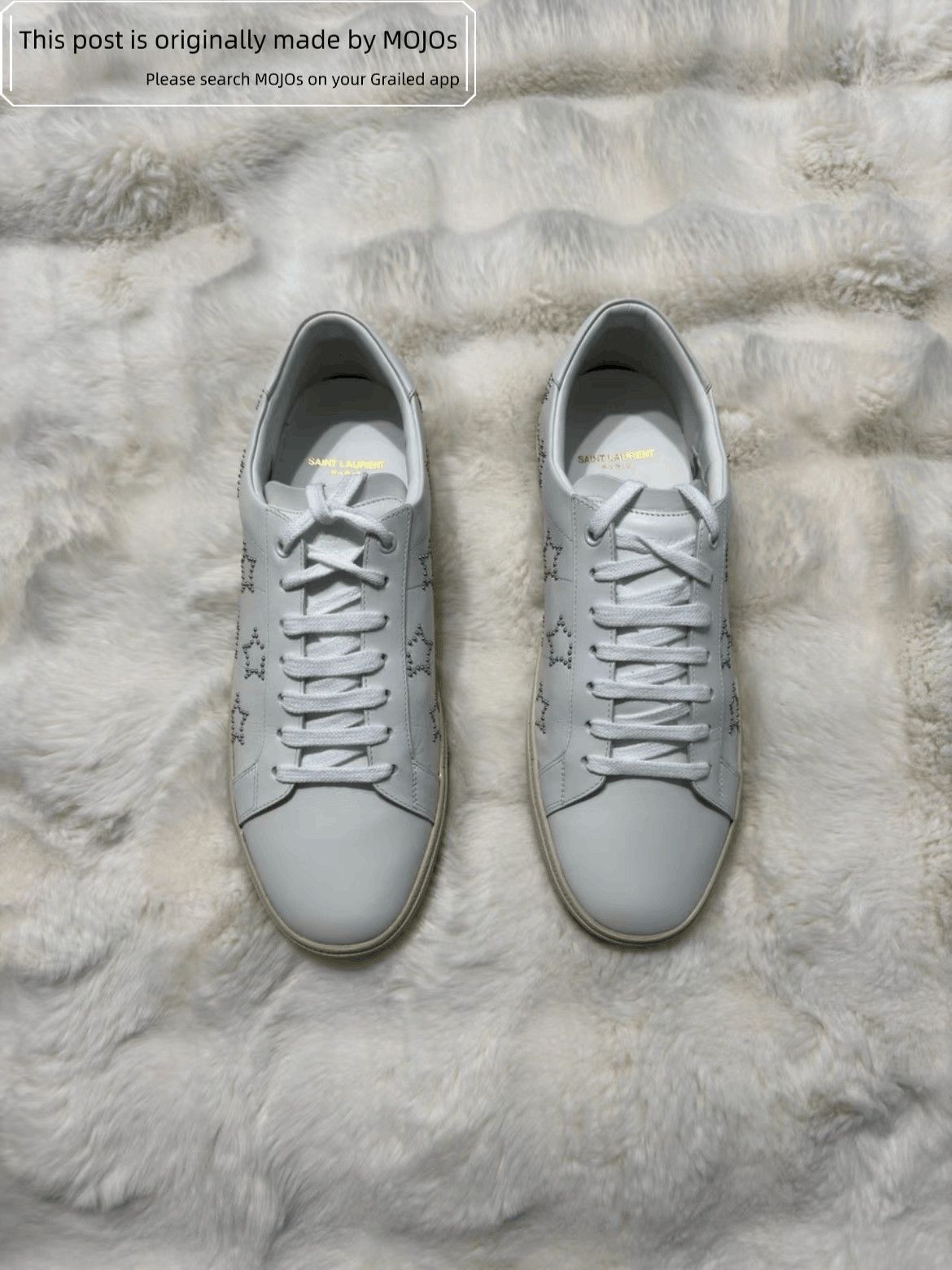 Saint Laurent Paris Sz 43 Saint Laurent Paris Rivet Star Pattern ...